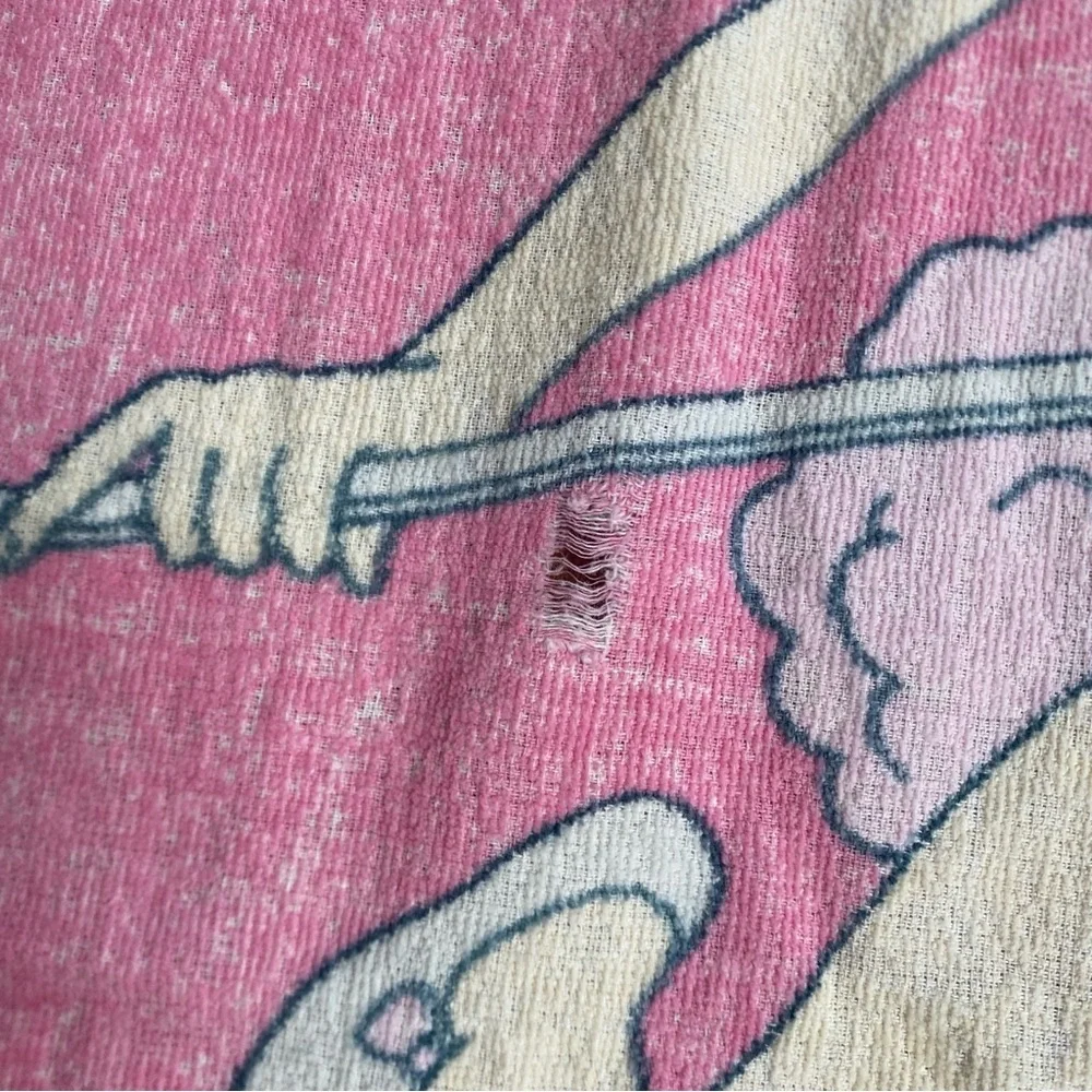 Vintage 1986 Pink Betty Boop Graphic Beach Towel Retro Vacation Girlhoodcore
